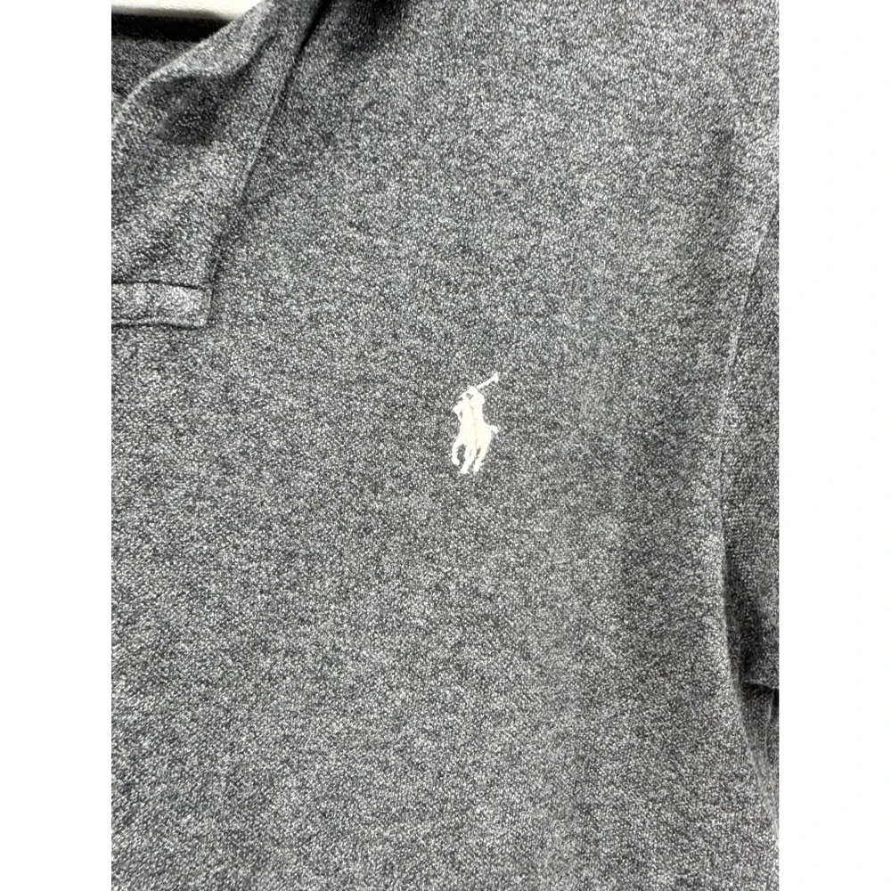 Polo Ralph Lauren Mens Slim Fit Short Sleeve Polo Shirt Gray Heather Size M